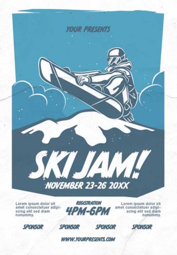 Ski Jam Flyer Template