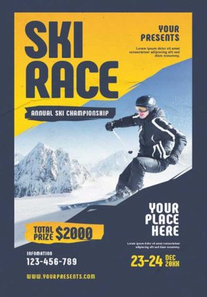 Ski Race Flyer Template