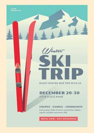 Ski Winter Trip Flyer Template