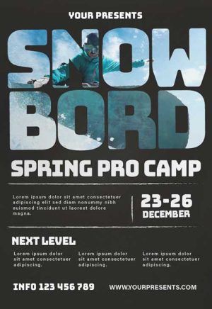Snowboard Camp Flyer Template