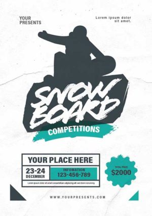 Snowboard Competition Flyer Template