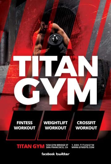 Titan Workout Sport Free Flyer Template