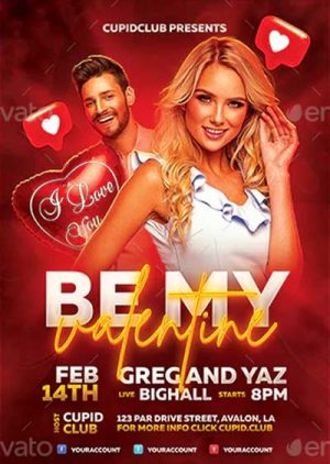 Valentines Day Club Event Flyer Template