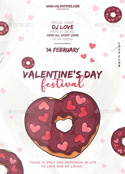 Valentines Day Festival Flyer Template