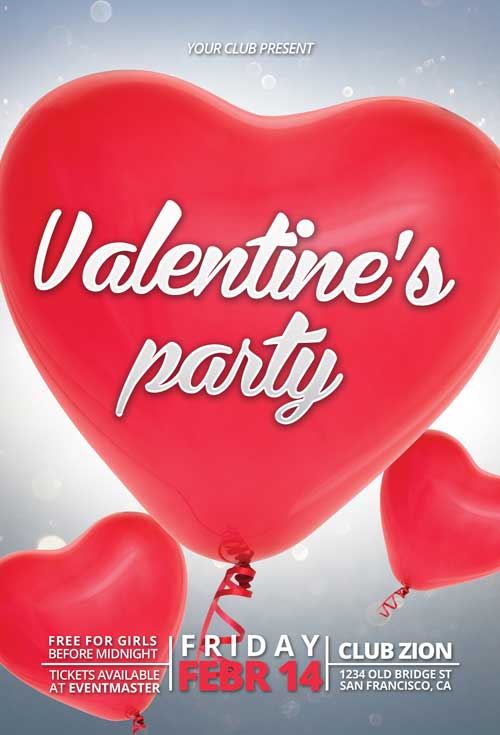 Free Valentine S Day Flyer Template Download Freebie Flyer Ffflyer