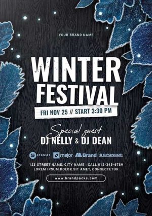 Winter Festival Event Flyer Template