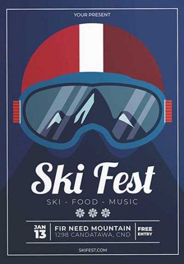 Winter Ski Fest Flyer Template