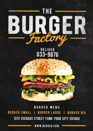Burger Factory Flyer Template