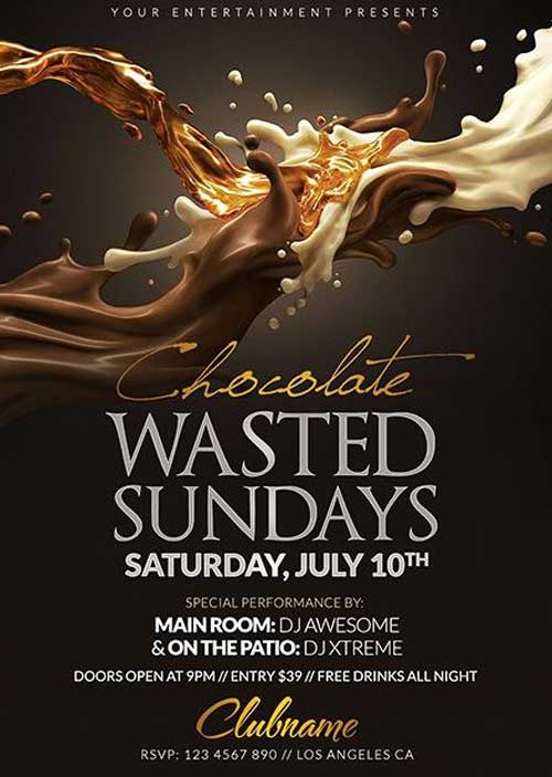 Chocolate Party Flyer Template