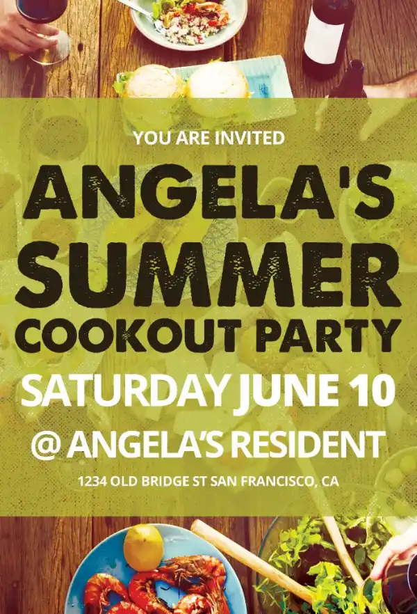 Cookout Event Free Flyer Template