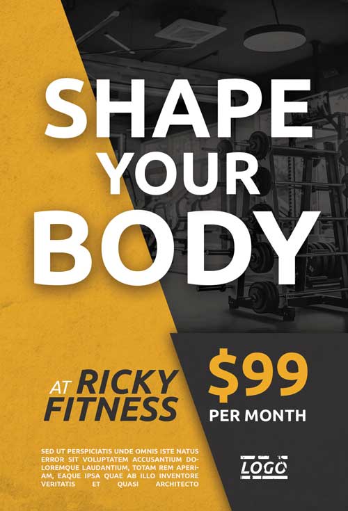 Fitness Flyer Template Free from ffflyer.com