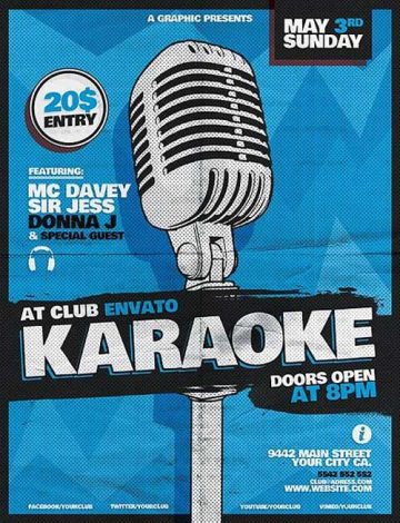 Karaoke Club Flyer Template