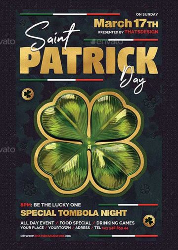 Saint Patricks Day Event Flyer PSD Template