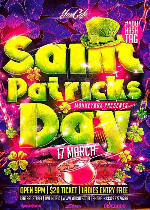 Saint Patricks Day Party Flyer PSD Template
