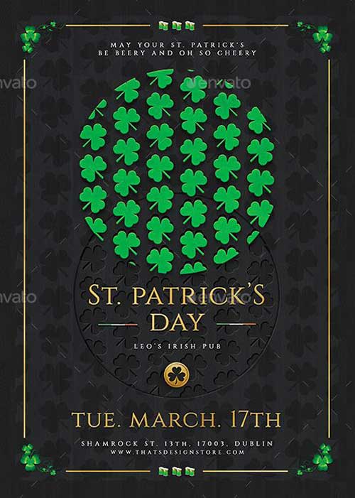 St Patricks Day Club Event Flyer Template