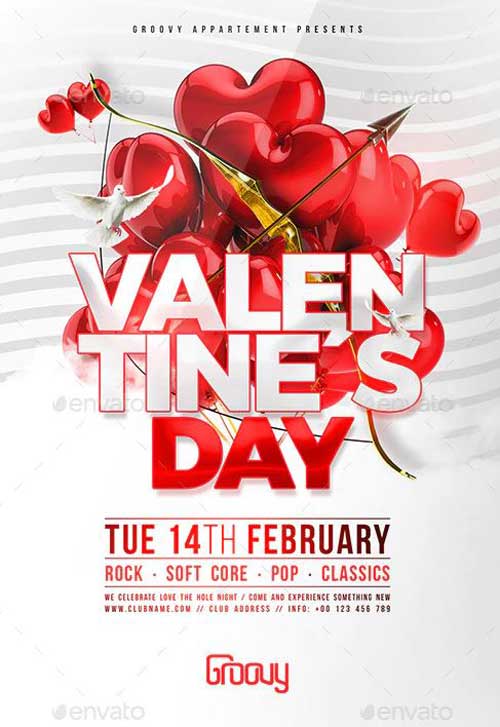 Valentines Day Party Flyer Psd Template For Your Next Valentines Day