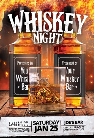 Whiskey Night Flyer Template
