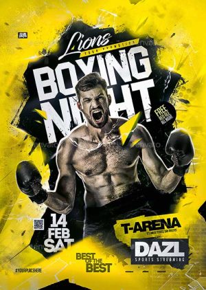 Boxing Sport Flyer Template