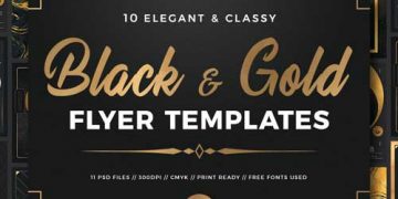 Elegant and Classy Gold Flyers Bundle