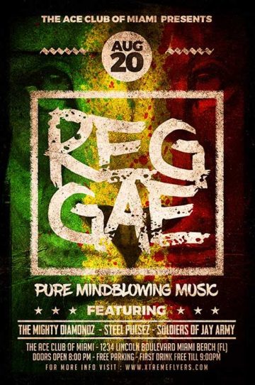 Reggae Dancehall Party Flyer Template