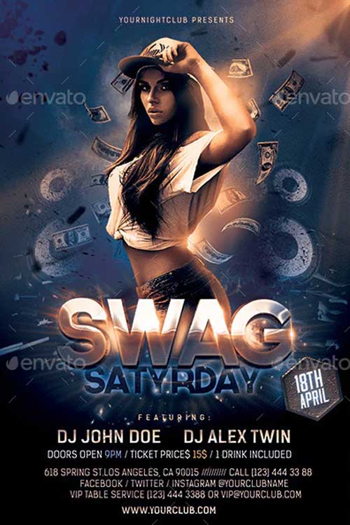 Swag Party Flyer Template