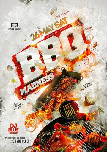 BBQ Madness Flyer Template