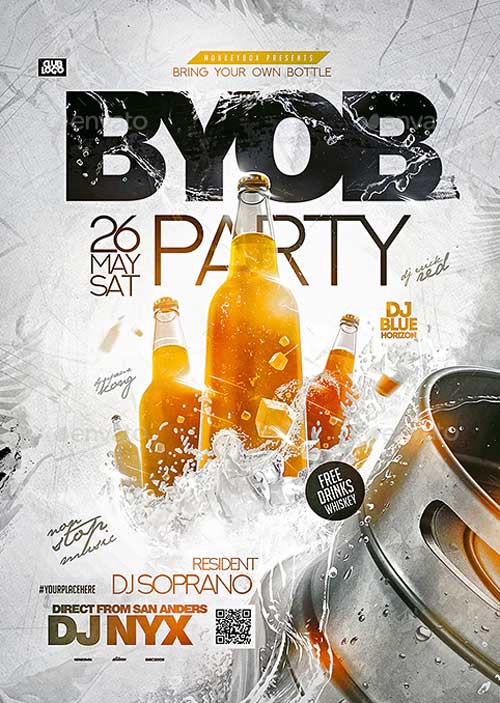 BYOB Party Club Flyer Template