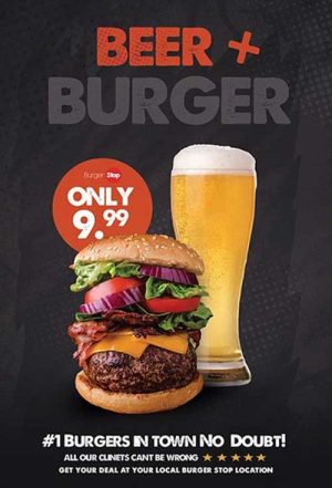 Beer and Burger Flyer Template
