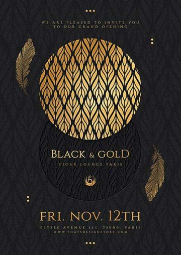 Black and Gold Lounge Flyer Template