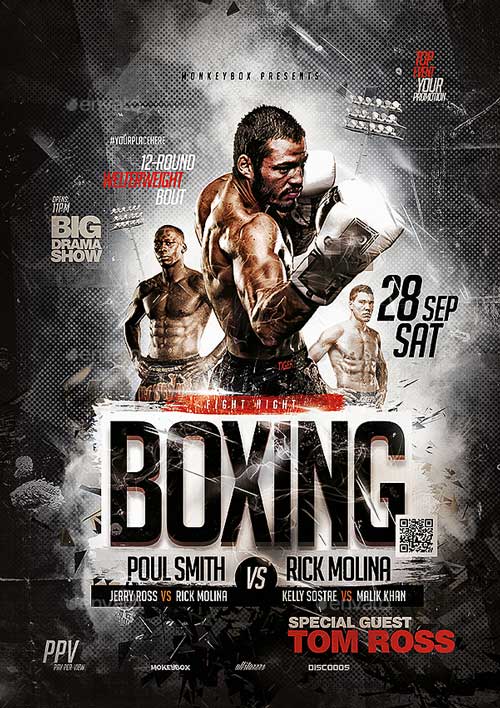 Boxing Night Flyer Template