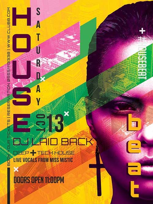 House Beat Party Flyer Template