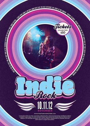 Indie Rock Party Flyer Template