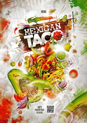 Mexican Food Pub Flyer Template