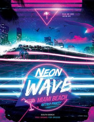 Neon Synthwave Flyer Templates