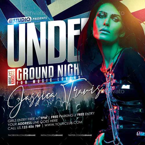 Night Party Club Flyer Template