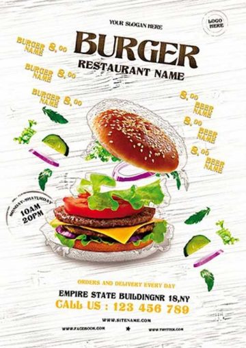 Restaurant Burger Flyer Template