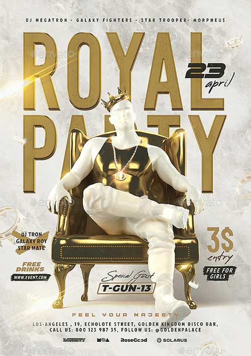 Royal Party Flyer Template