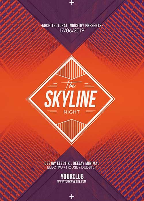 The Skyline Club Flyer Template