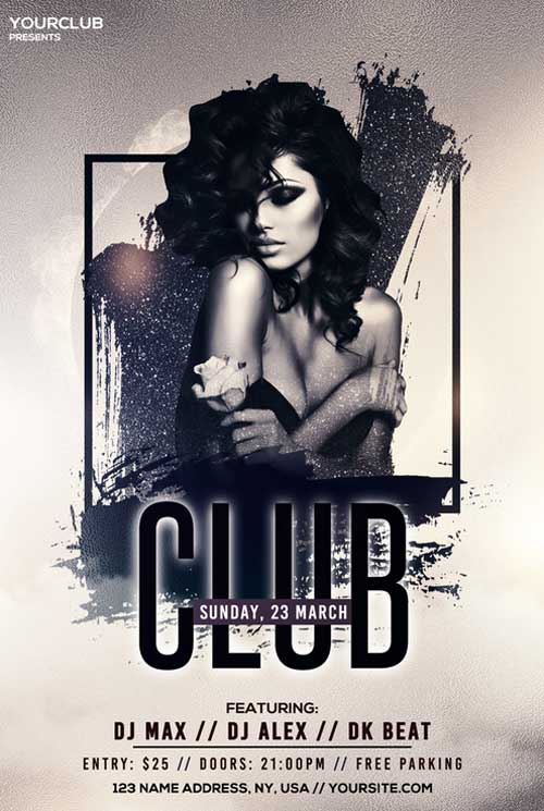 Club And Vipes Free PSD Flyer Template