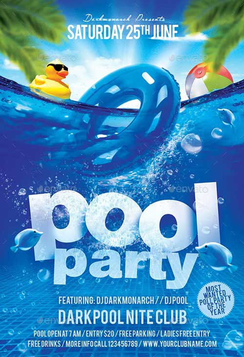 Download The Saturday Pool Party Flyer Template Ffflyer