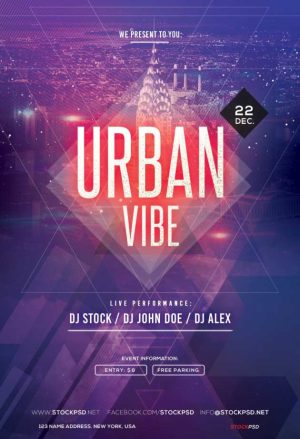 Urban Club Vipe Free Party PSD Flyer Template