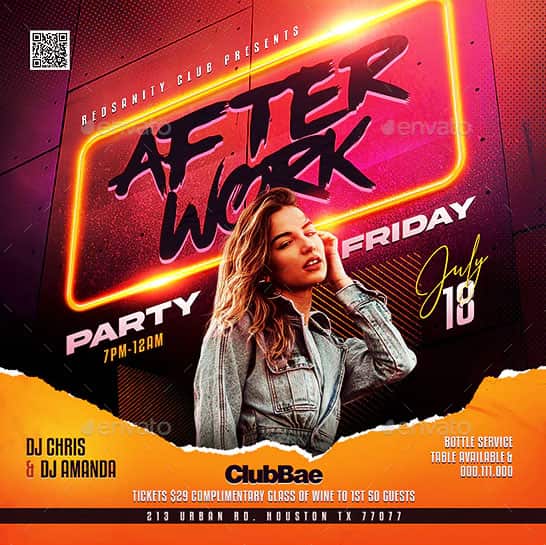 After Work Club Party Instagram Template