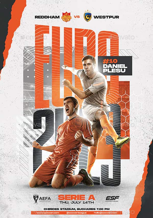 Euro Soccer Game Flyer Template