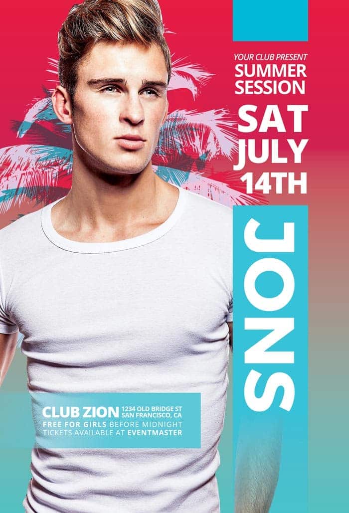 Free DJ Club Party Flyer Template