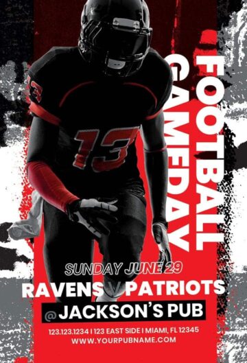 Free Football Game Day Flyer Template