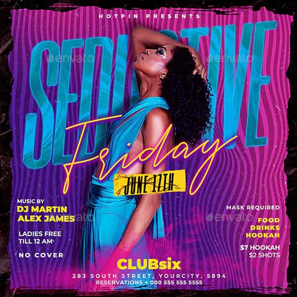 Friday Club Flyer and Instagram Template