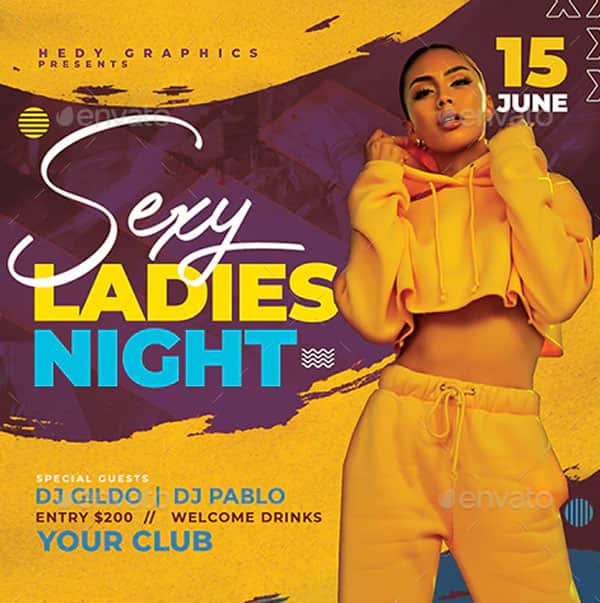 Ladies Night Flyer and Instagram Template