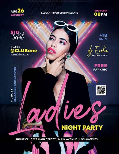 Ladies Night Party Free Flyer Template