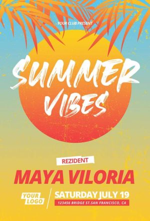 Summer Vibes Party Vol. 1 Free Flyer Template