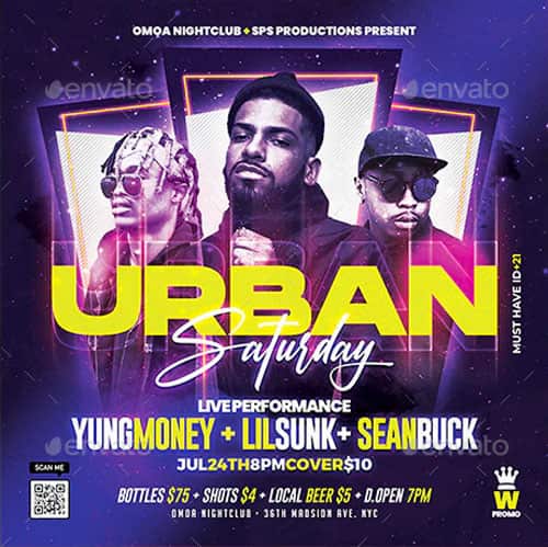 Urban Party Flyer and Instagram Template